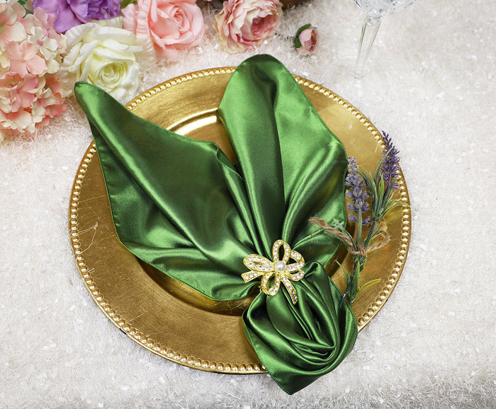 20"x20" Satin Napkins - Clover Green (10pcs/pk)