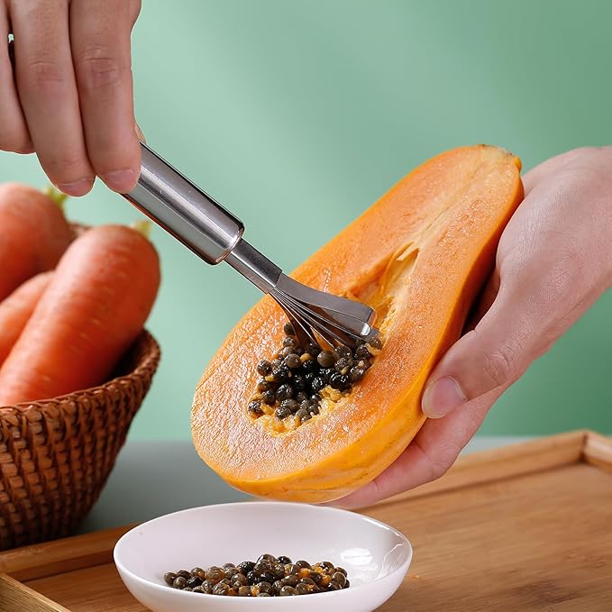 4 Pcs Coconut Meat Removal Scraper Tools, Stainless Steel Coco Nut Kinfe