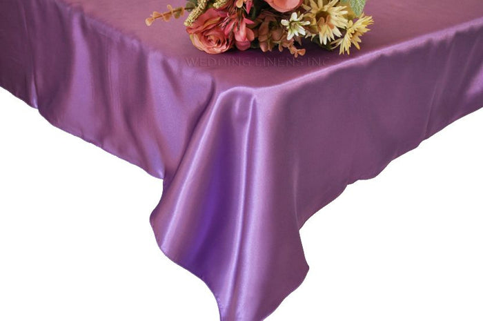 54"x108" Seamless Rectangular Satin Tablecloth/Overlay - Victoria Lilac (1pc)