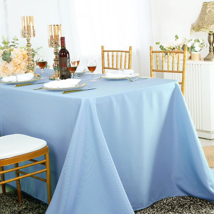 72"x120" Seamless Rectangular Premium Polyester Tablecloth - Baby Blue (1pc)