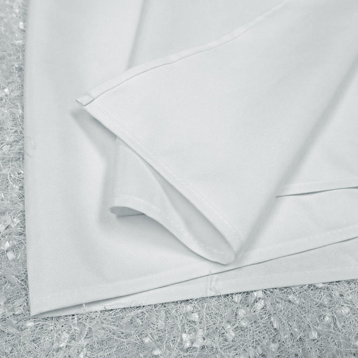 72"x120" Seamless Rectangular Premium Polyester Tablecloth - White (1pc)