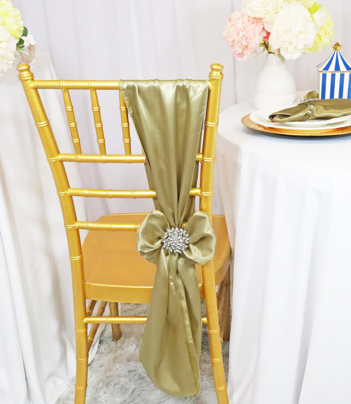 8"x108" Satin Chair Sashes - Cappuccino (10pcs/pk)