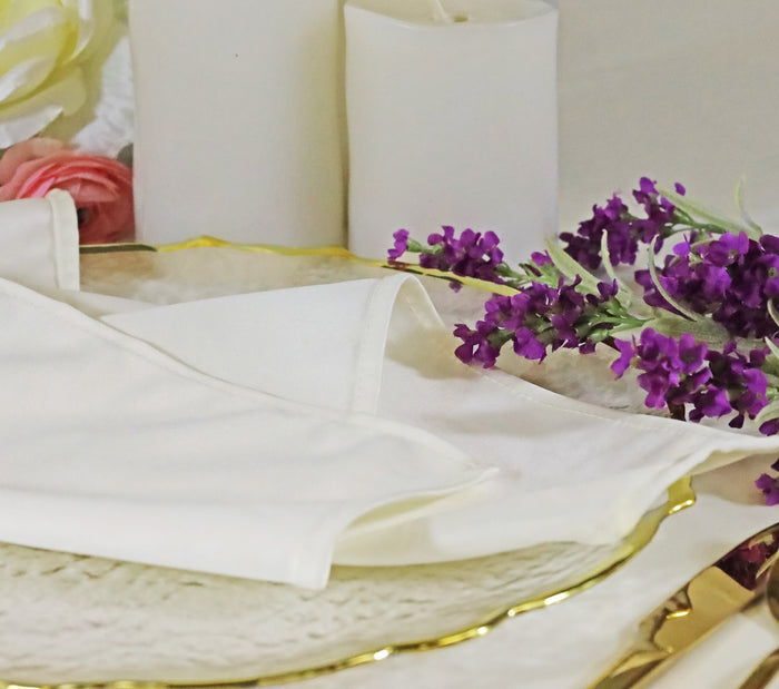 90" Seamless Round Scuba (Wrinkle-Free) Tablecloth - Ivory (1pc)