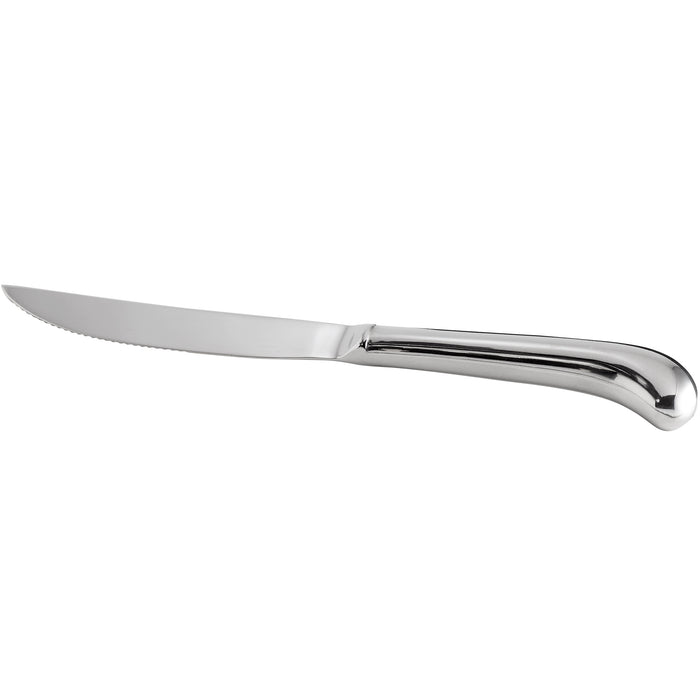 Acopa Midland 9 1/4" 18/0 Stainless Steel Steak Knife with Hollow Handle - 12/Pack