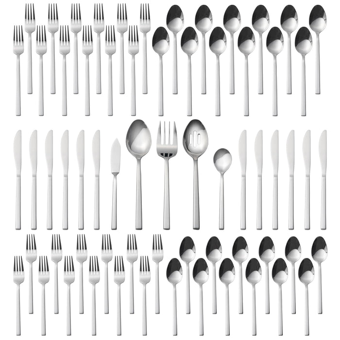 Alata Cube 20-Piece Forged Flatware Set, Service for 4, Mirror Finish