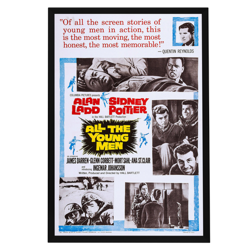 "All The Young Men" (1960) Framed Movie Poster
