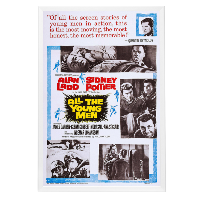 "All The Young Men" (1960) Framed Movie Poster