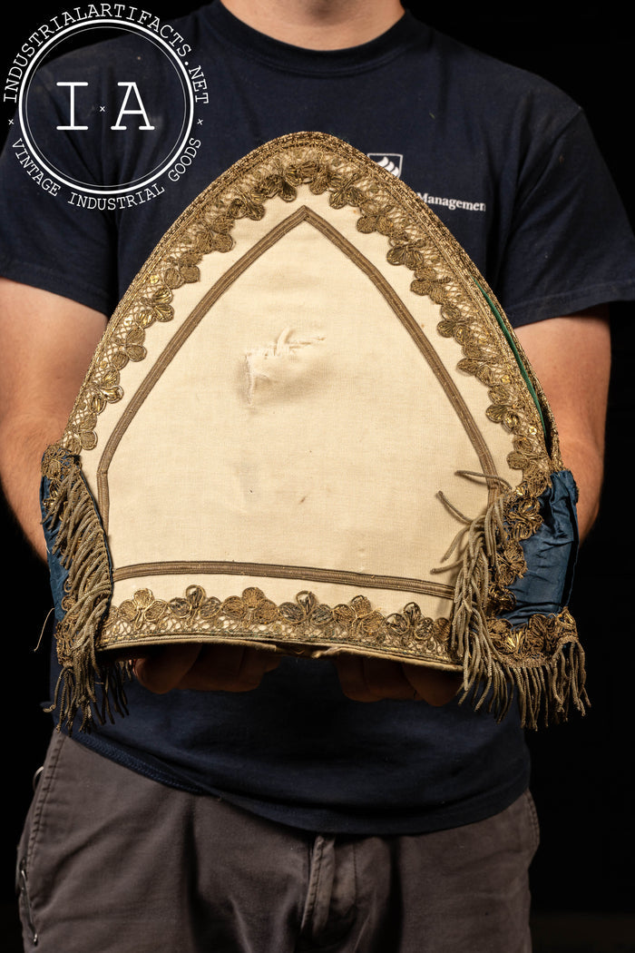 Antique Knights Templar Regalia Ceremonial Miter Hat