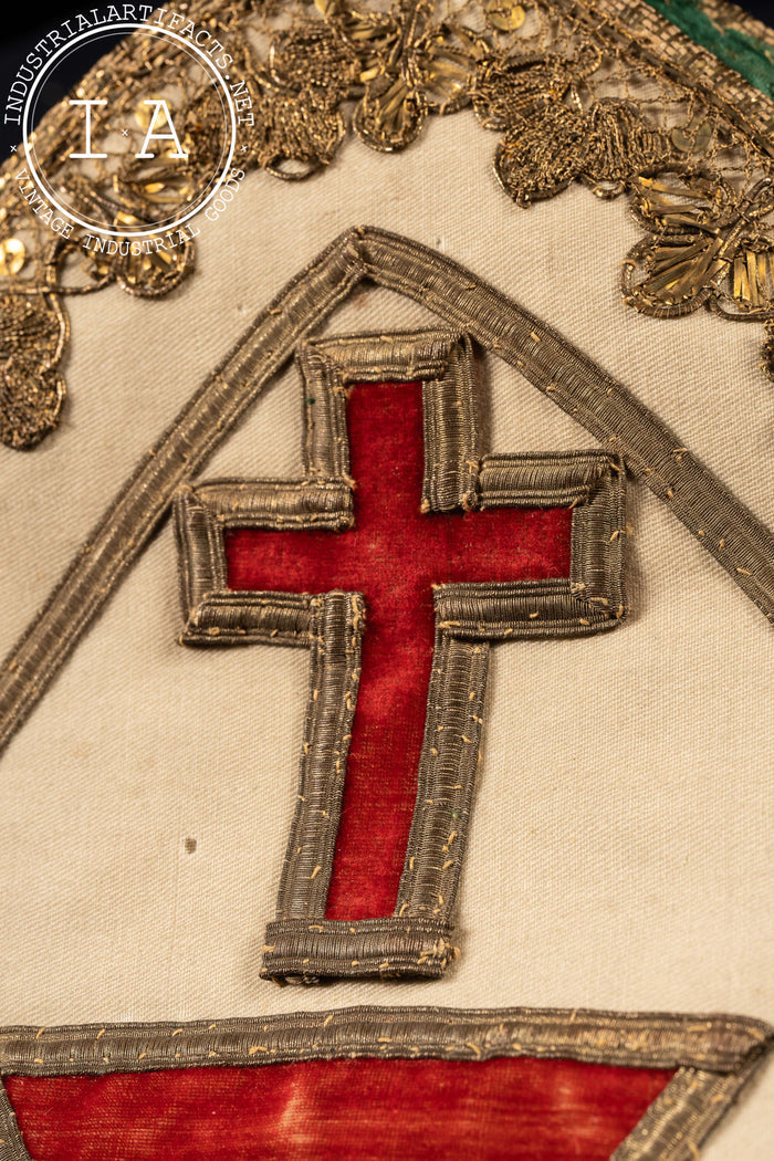 Antique Knights Templar Regalia Ceremonial Miter Hat