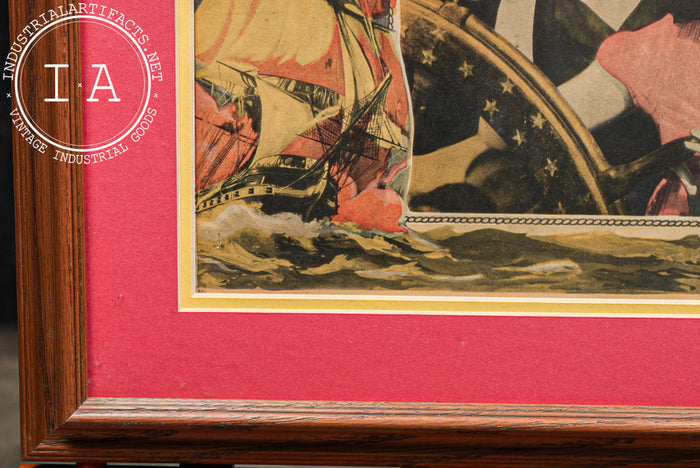 Antique Old Ironsides Framed Movie Lobby Card