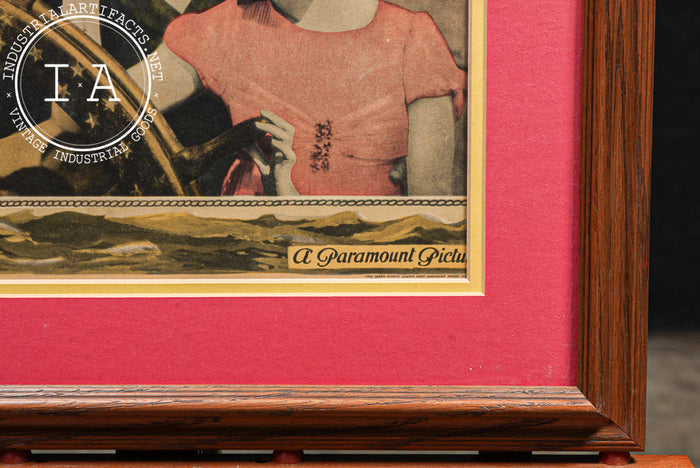 Antique Old Ironsides Framed Movie Lobby Card