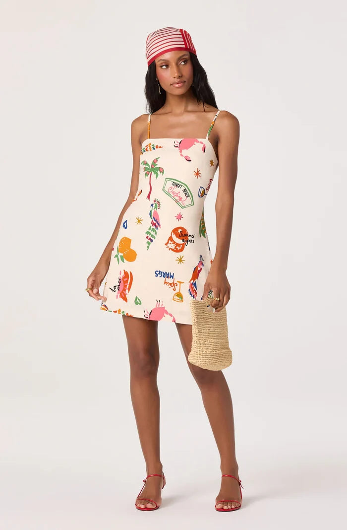 ASTR | Valencia Dress in Island Sketchbook