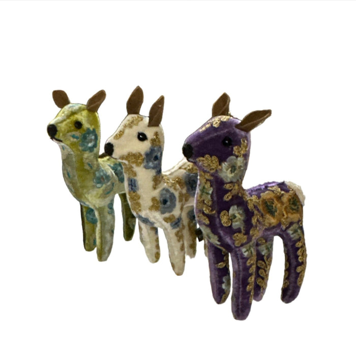 Bambi Hand Embroidered Silk & Velvet Animals