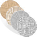 Billbotk 7" Trivets for Dishes, Pots and Pans, 4 Heat Resistant Hot Pads, Pot Holders for Kitchen, Plate Mats for Countertops, Table, Home Essentials, Farmhouse Decor