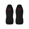 Black Car Seat Covers - Red Bike Print