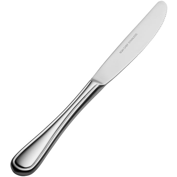 Bon Chef S309 Tuscany 8 7/8" 13/0 Stainless Steel Extra Heavy Hollow Handle Dinner Knife - 12/Pack