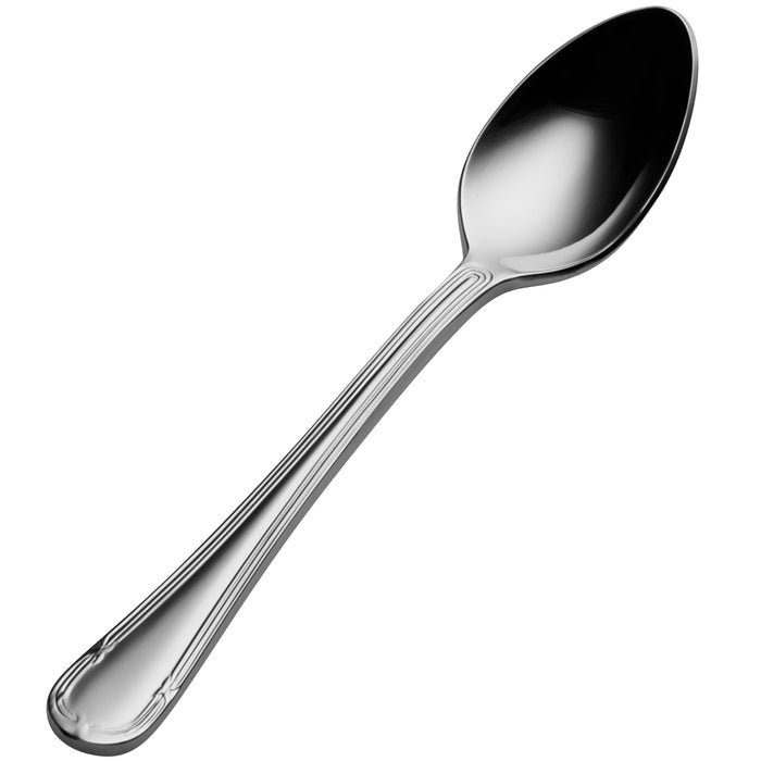 Bon Chef S816 Florence 4 11/16" 18/10 Stainless Steel Demitasse Spoon - 12/Pack