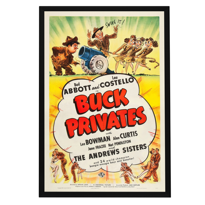 "Buck Privates" (1941) Framed Movie Poster