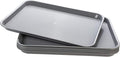 Eslite Rectangular Plastic Serving Trays,Fast Food Serving Cafeteria Trays,17"X13",Set of 6(White)