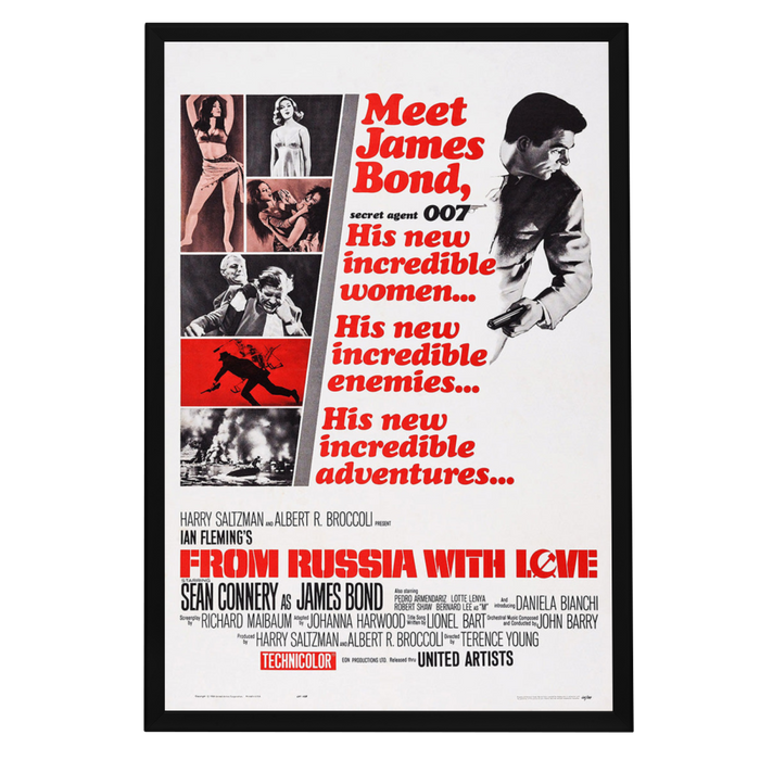 "From Russia With Love" (1963) Framed Movie Poster