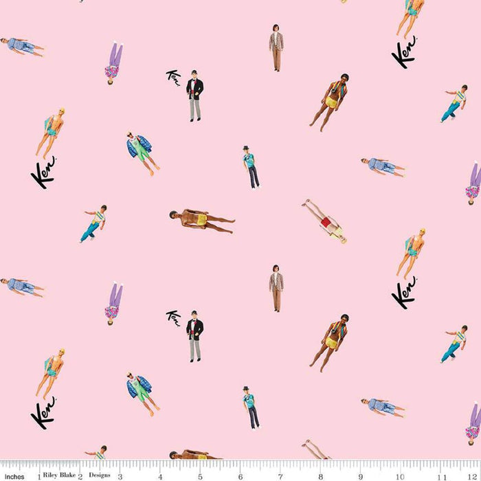 Barbie™ World Ken Dolls Pink Cotton Fabric