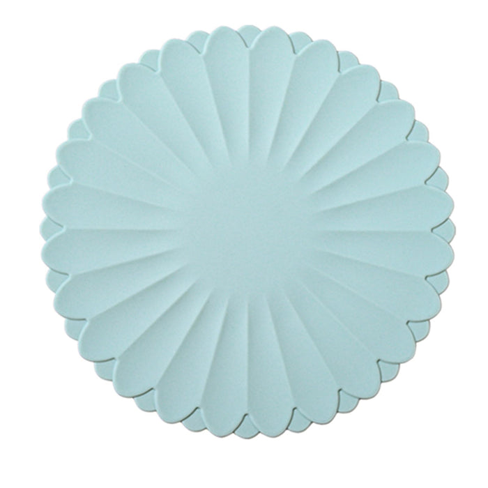 Heat-Resistant Silicone Trivet Mats, Non-Slip Hot Plate Holder for Kitchen Countertops & Dining Table, Reusable Pot Holder Pad with Secure Grip, Dishwasher Safe (Sea Sky Blue, Diameter: 18cm/7.09")