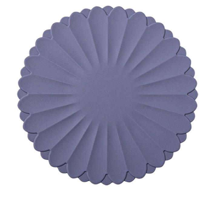 Heat-Resistant Silicone Trivet Mats, Non-Slip Hot Plate Holder for Kitchen Countertops & Dining Table, Reusable Pot Holder Pad with Secure Grip, Dishwasher Safe (Sea Sky Blue, Diameter: 18cm/7.09")