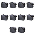 Insulated Cooler Lunch Bag Set of 10, Bulk Pack - Perfect for Work, Travel, Outdoor Events - Black