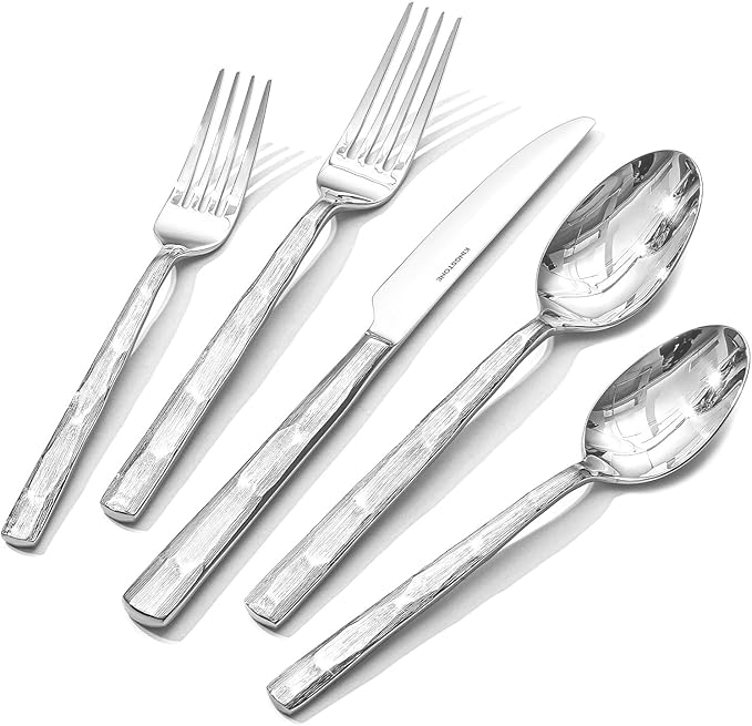 KINGSTONE 40-Piece Silverware Set, 18/10 Stainless Steel Flatware Set for 8