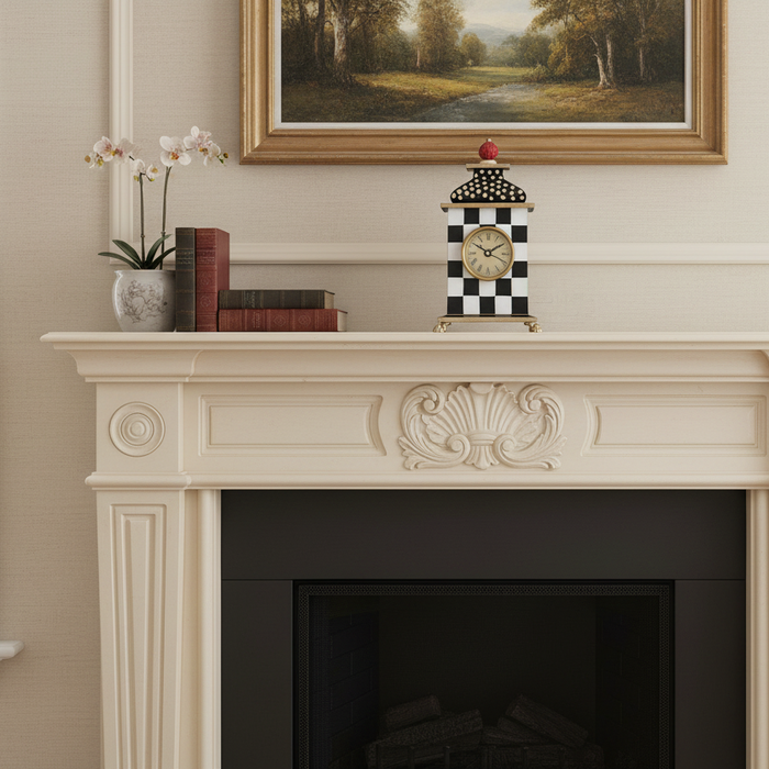 MacKenzie-Childs Courtly Check Desk Clock