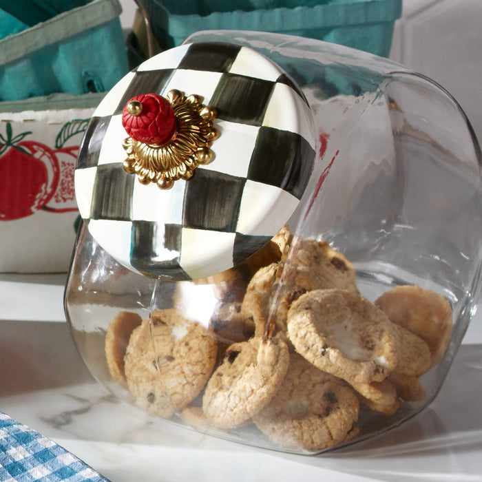 MacKenzie-Childs Courtly Check Glass Storage Jars