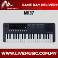 Black 37-key electronic keyboard with LCD display and control panel