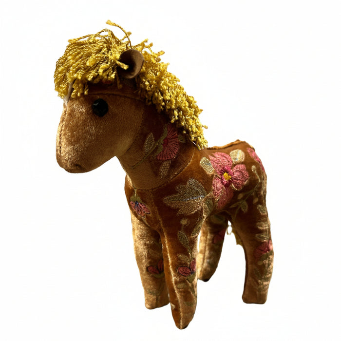 Megan Horse Hand Embroidered Silk Velvet Animal