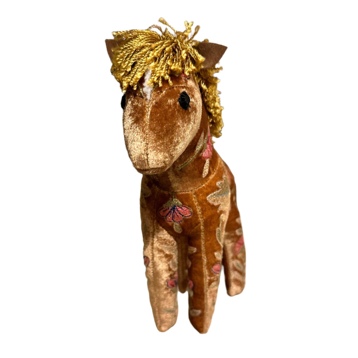 Megan Horse Hand Embroidered Silk Velvet Animal