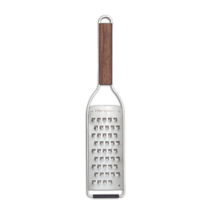Microplane Master Series Wood Handle Stainless Steel Frame Extra Coarse Blade Cheese Grater