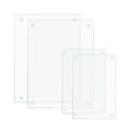 Mymonfif Tempered Glass Cutting Board for Kitchen, Clear Glass Board for Countertop, with Non-Slip Feet, Heat Resistant, Large Size 12x16" 2Pcs, Small Size 12x8" 2Pcs