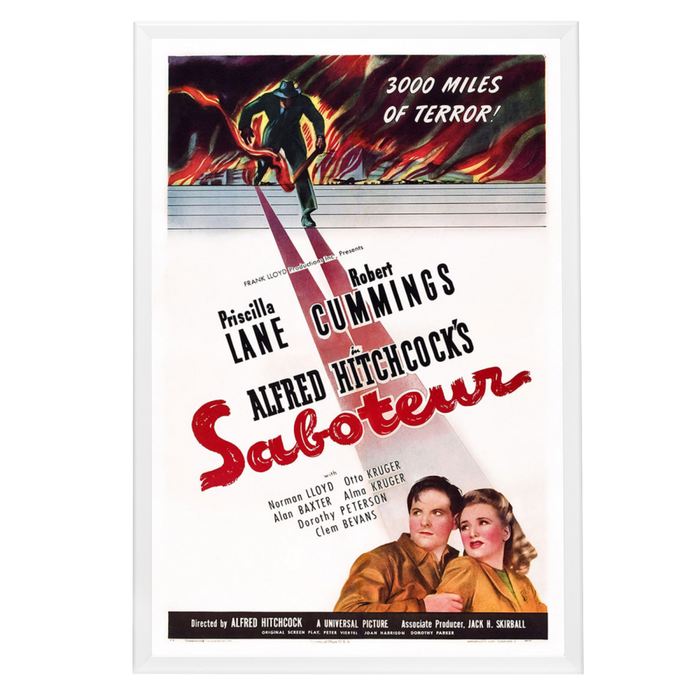 "Saboteur" (1942) Framed Movie Poster