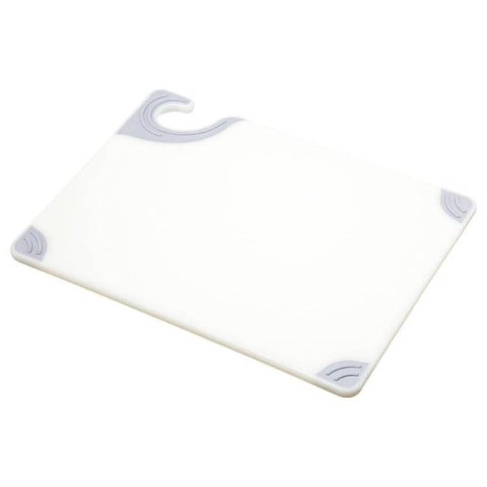 San Jamar Saf-T-Grip Plastic Cutting Board with Safety Hook, 9" x 12" x 0.375", Brown