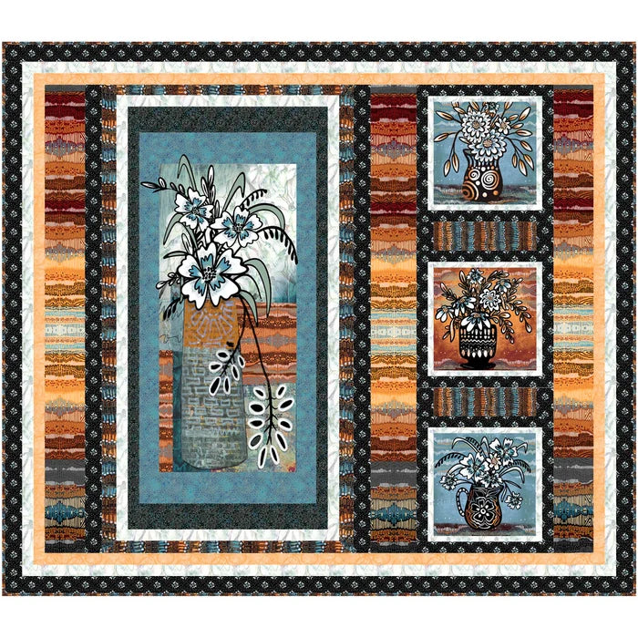 Still Life Blooms Quilt Kit Designed by Jamie Kalvestran - P&B Textiles