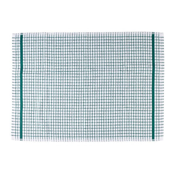Terry Checked Tea Towel - Hunter Green  check