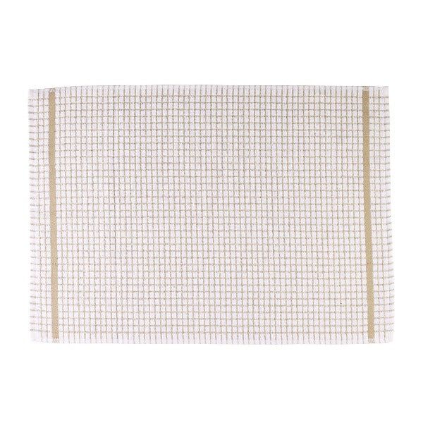 Terry Checked Tea Towel - Beige check