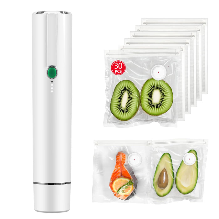 Vixino Vacuum Sealer, vacuum sealer for food, handheld vacuum sealer(Vacuum Sealers+ 30 reusable vacuum seal bags)