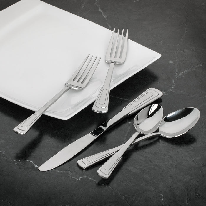 Walco 3105 Chanteclair 8" 18/10 Stainless Steel Extra Heavy Weight Dinner Fork - 12/Pack