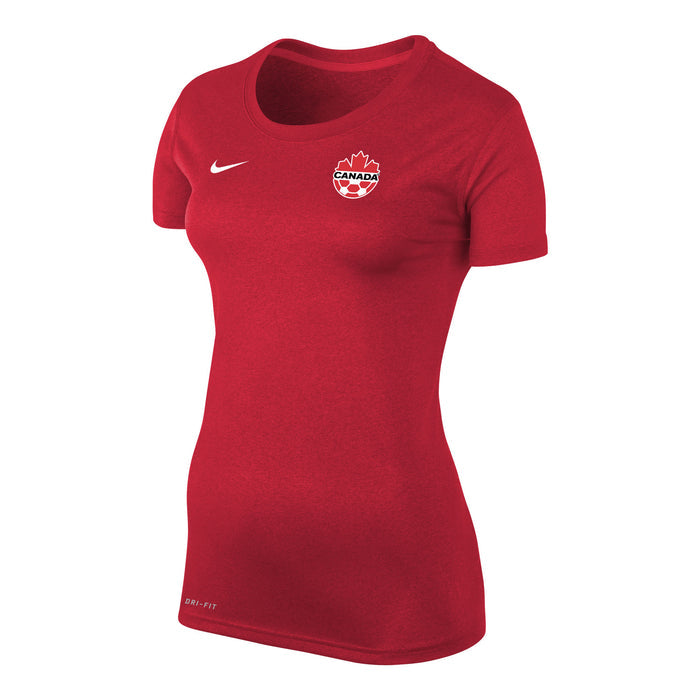Women's Jessie Fleming #17 Canada National Team Nike Name & Number Dri-Fit T-Shirt - Red
