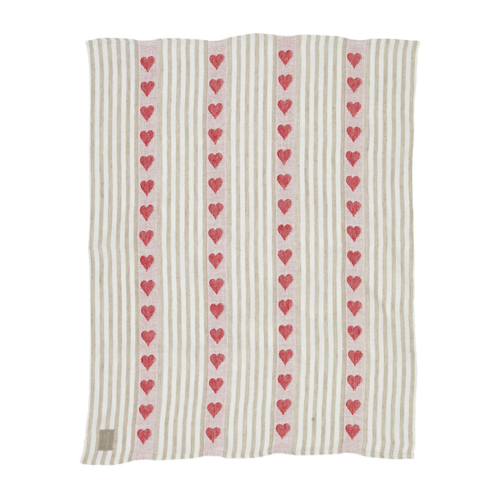 Woods 100% Irish Linen Striped Tea Towel