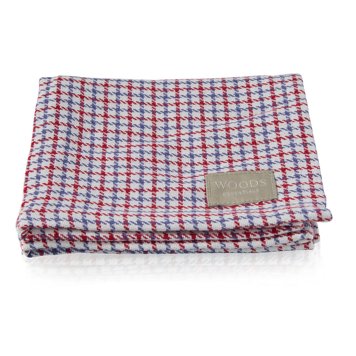 Soft Cotton Twill Check Duster - Red & Blue Check