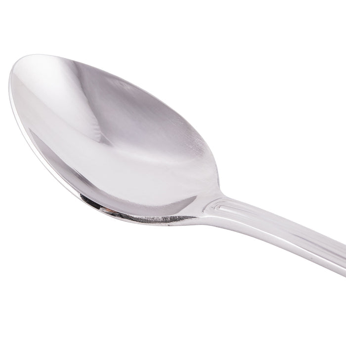World Tableware 101 021 Classic Rim II 7 3/8" 18/8 Stainless Steel Extra Heavy Weight Iced Tea Spoon - 12/Pack
