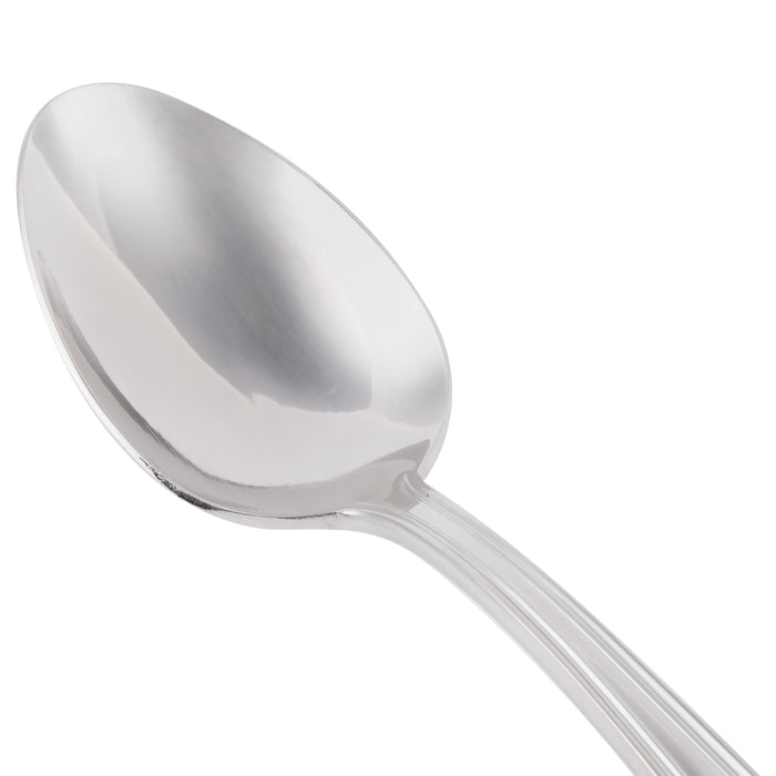 World Tableware 578 002 Fairfield 7 1/4" 18/0 Stainless Steel Heavy Weight Dessert Spoon - 12/Pack