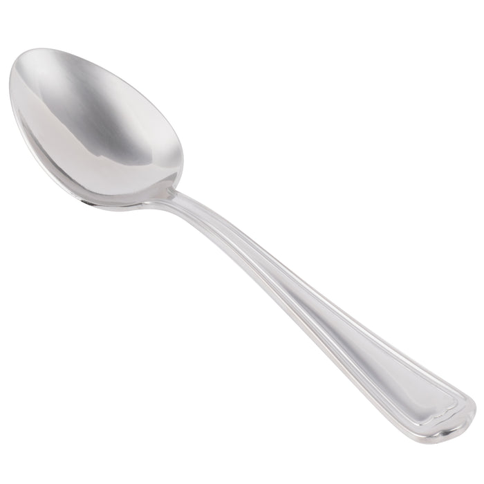 World Tableware 578 002 Fairfield 7 1/4" 18/0 Stainless Steel Heavy Weight Dessert Spoon - 12/Pack