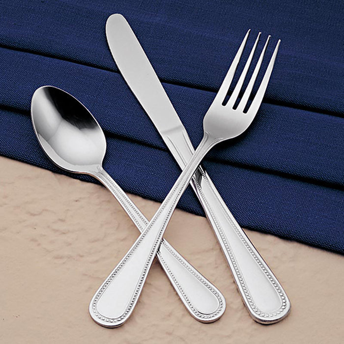 World Tableware Brandware 130 007 Harbour 4 3/4" 18/0 Stainless Steel Heavy Weight Demitasse Spoon - 12/Pack